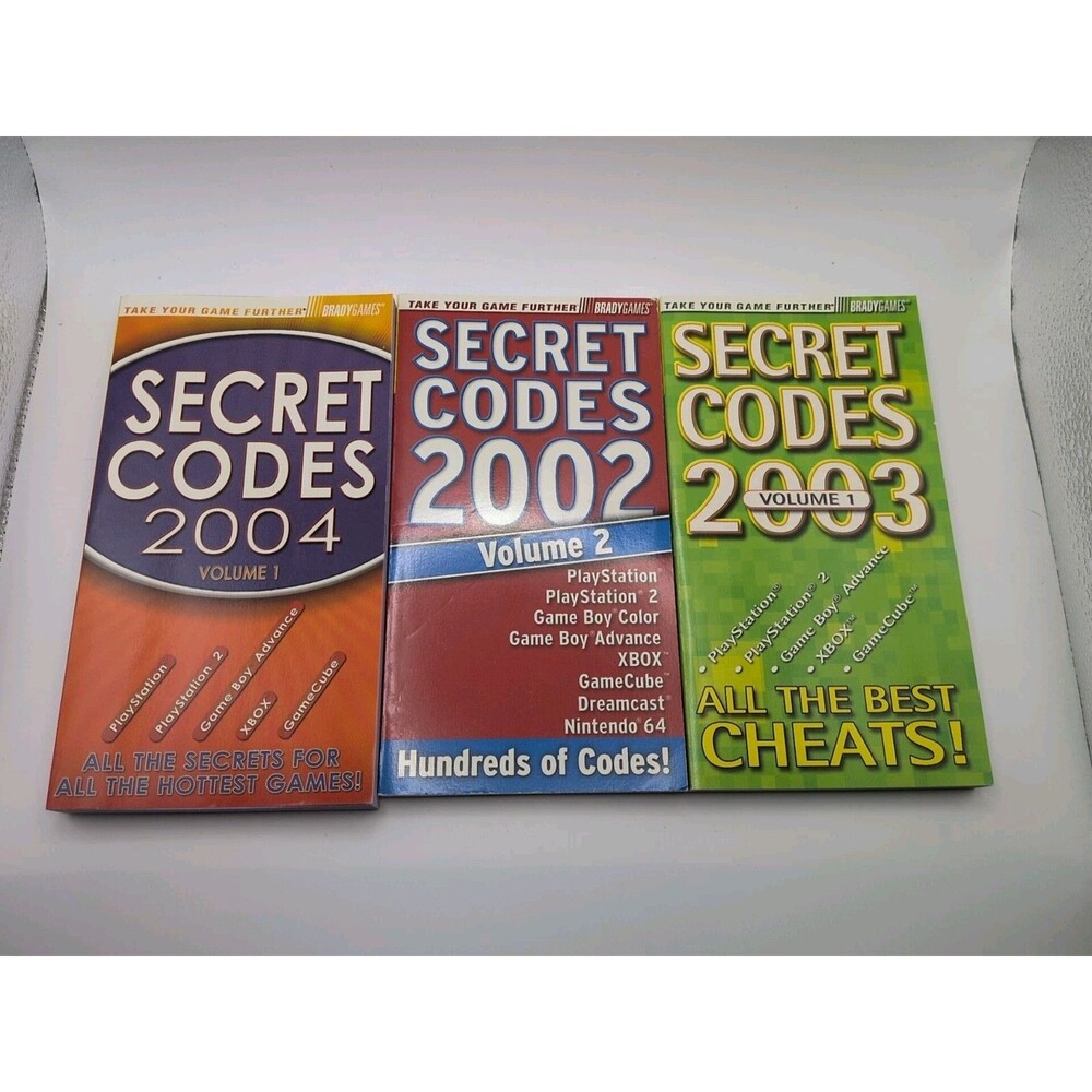 Brady Games Secret Codes 2002-2004 Strategy Guide Lot Of 3 Nintendo Xbox PlaySta